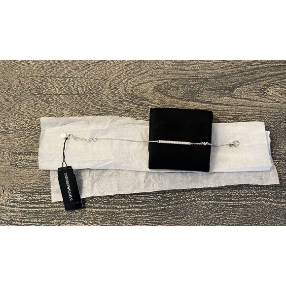 Emporio Armani Sterling Silver ID Bracelet - Picture 6 of 12